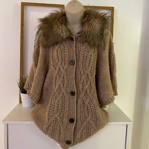 Faux fur sweater